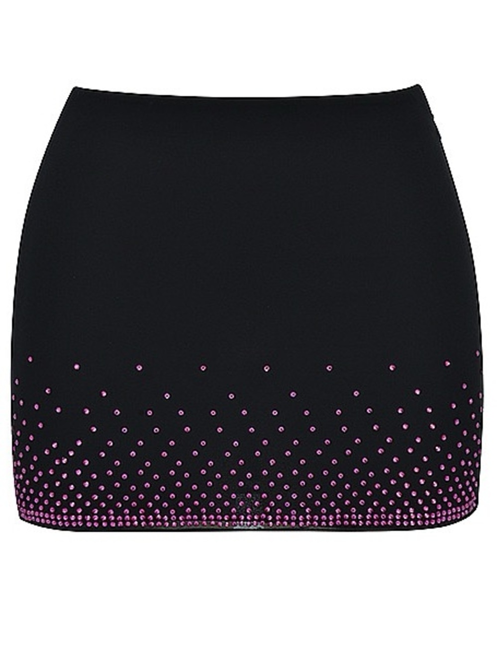 Mistress Rocks Black Pink Crystallised Gems Mini Skirt M